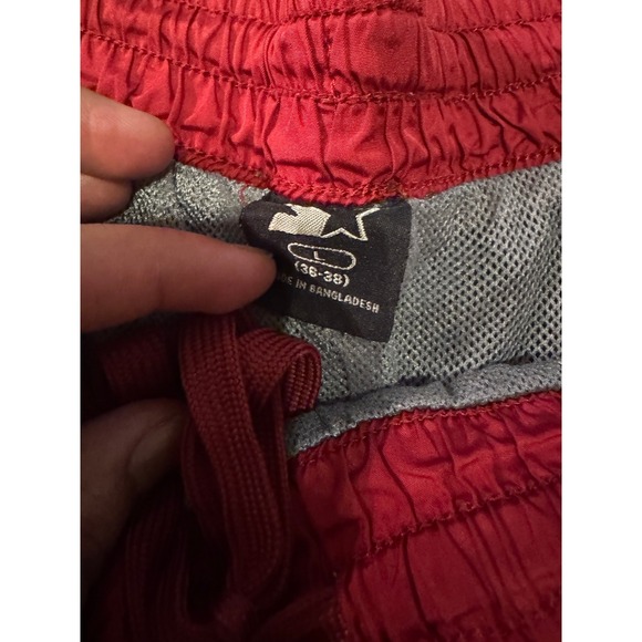 Starter Athletic Track Pants Mens Large Navy Red White Stripe Zip Bottom |O1 - Picture 3 of 6